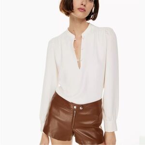 Aritzia Ava Blouse in Light Birch
